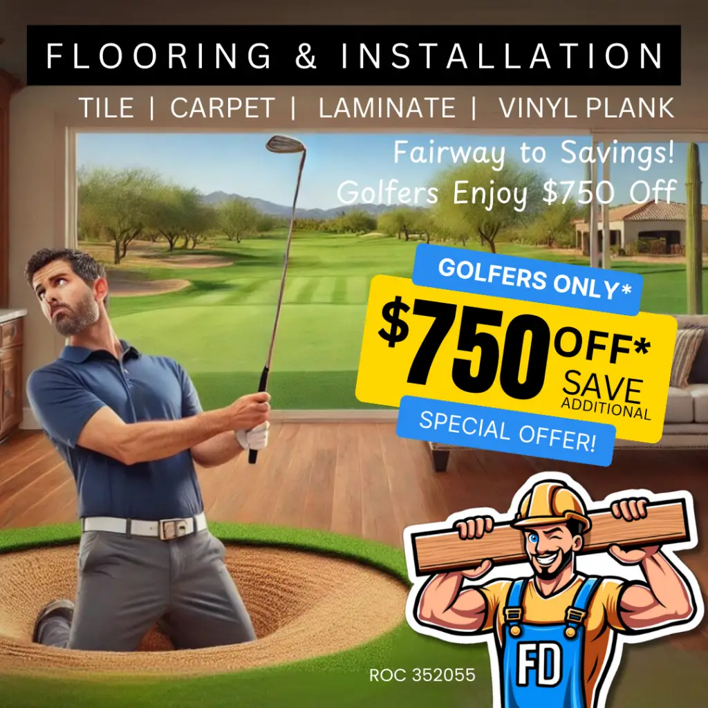 Golfers Only Discounts with Flooring Purchase at Floor Daddy