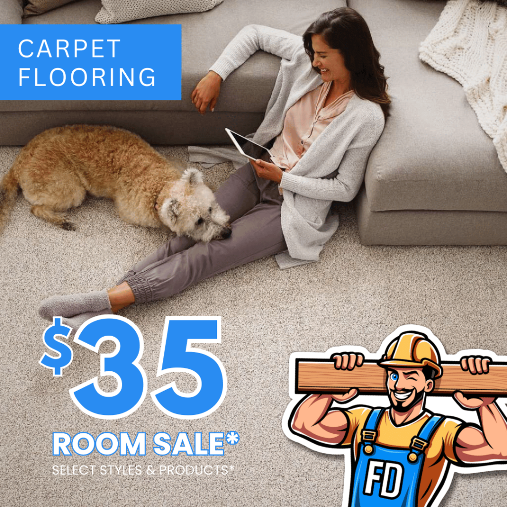 Floor Daddy $35 Room Sale Special Offer with Carpet Flooring