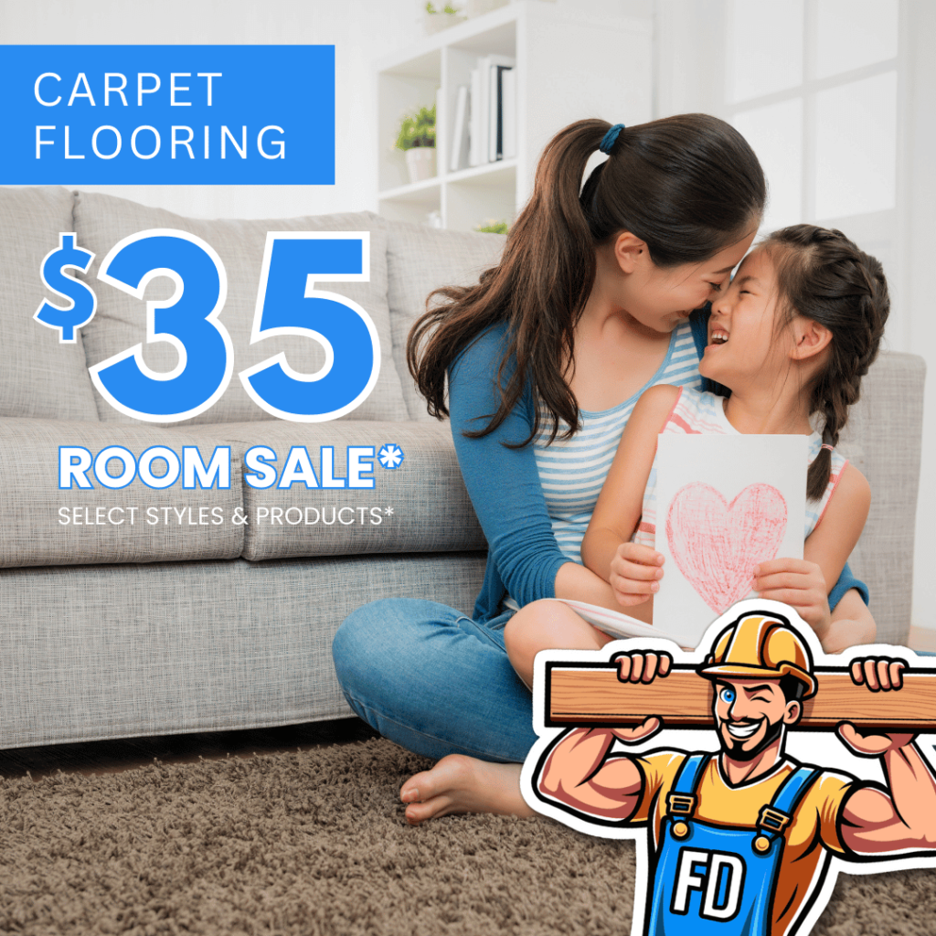 Floor Daddy $35 Room Sale Special Offer with Carpet Flooring