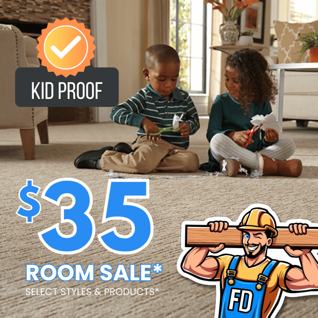 Floor Daddy $35 Room Sale Special Offer with Carpet Flooring