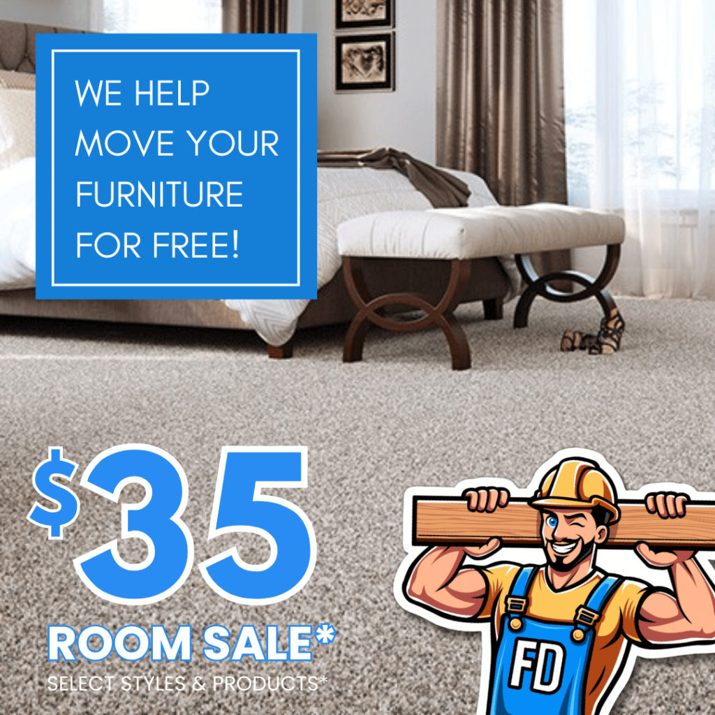 Floor Daddy $35 Room Sale Special Offer with Carpet Flooring