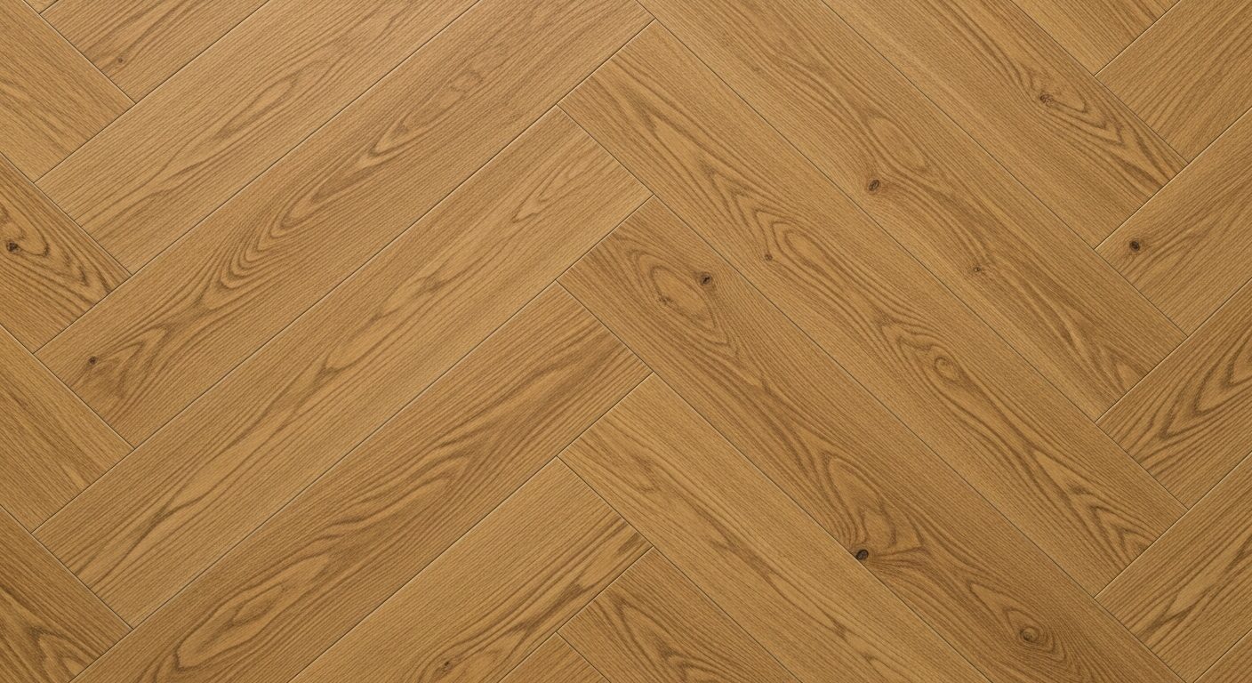 Herringbone laminate flooring pattern overhead view — Floor Daddy Arizona