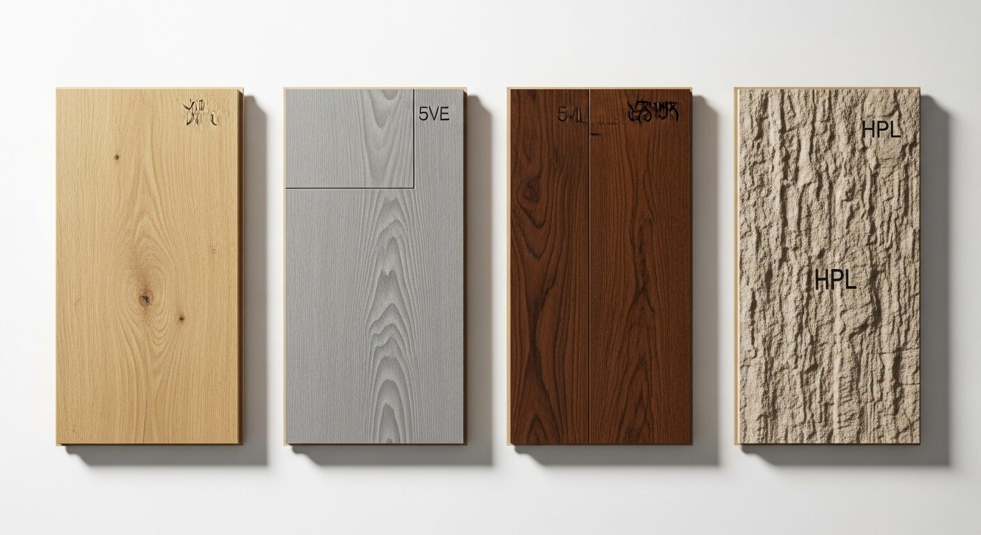 Four laminate flooring types — standard, water-resistant, waterproof core, and HPL — Floor Daddy