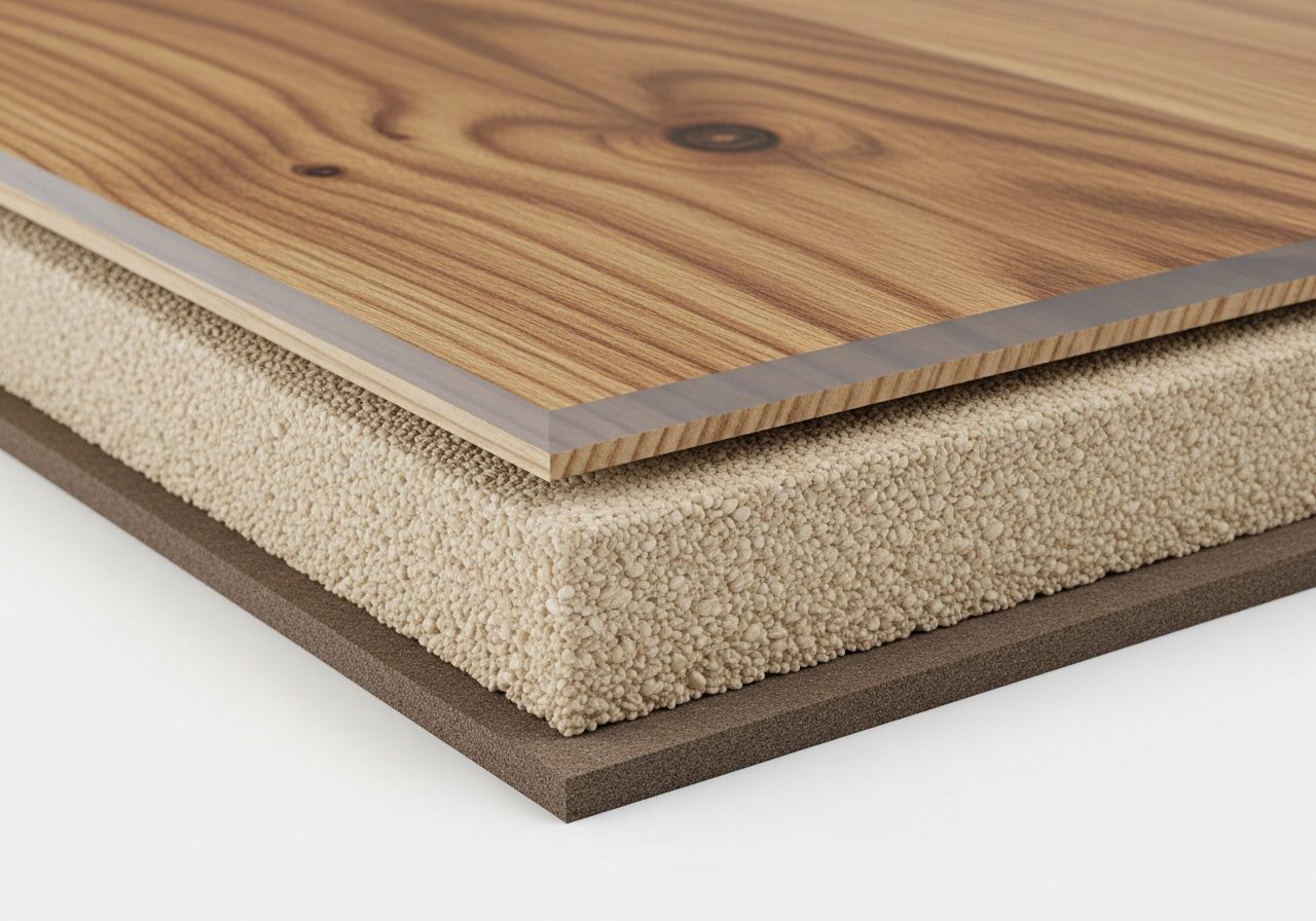 Waterproof core laminate closeup — Floor Daddy