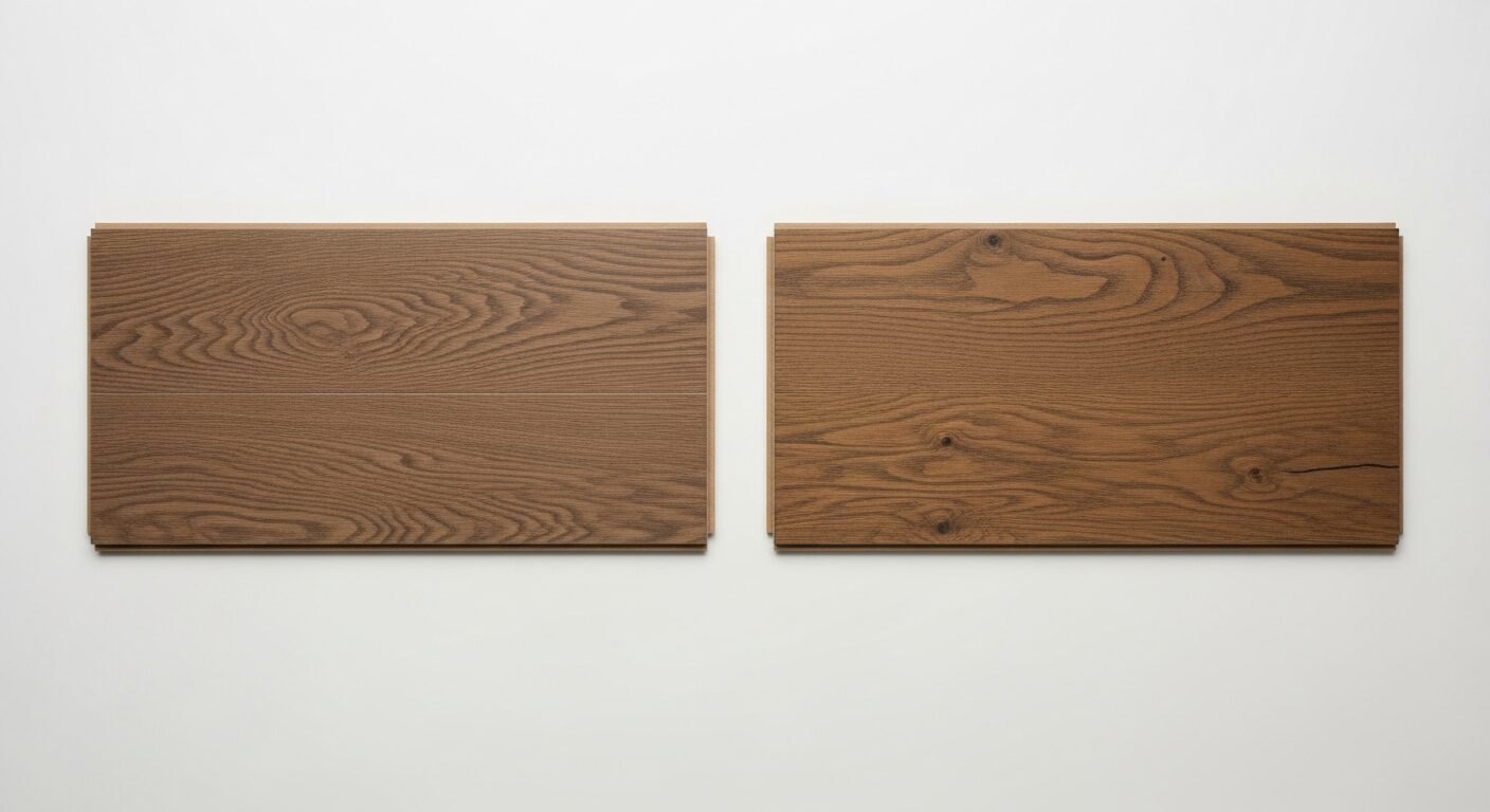 Laminate flooring vs real hardwood side-by-side comparison — Floor Daddy