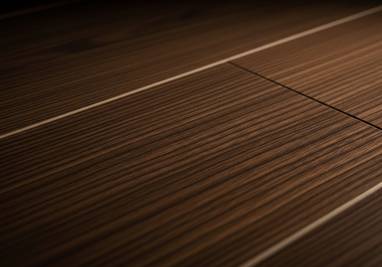 Dark walnut vinyl plank flooring