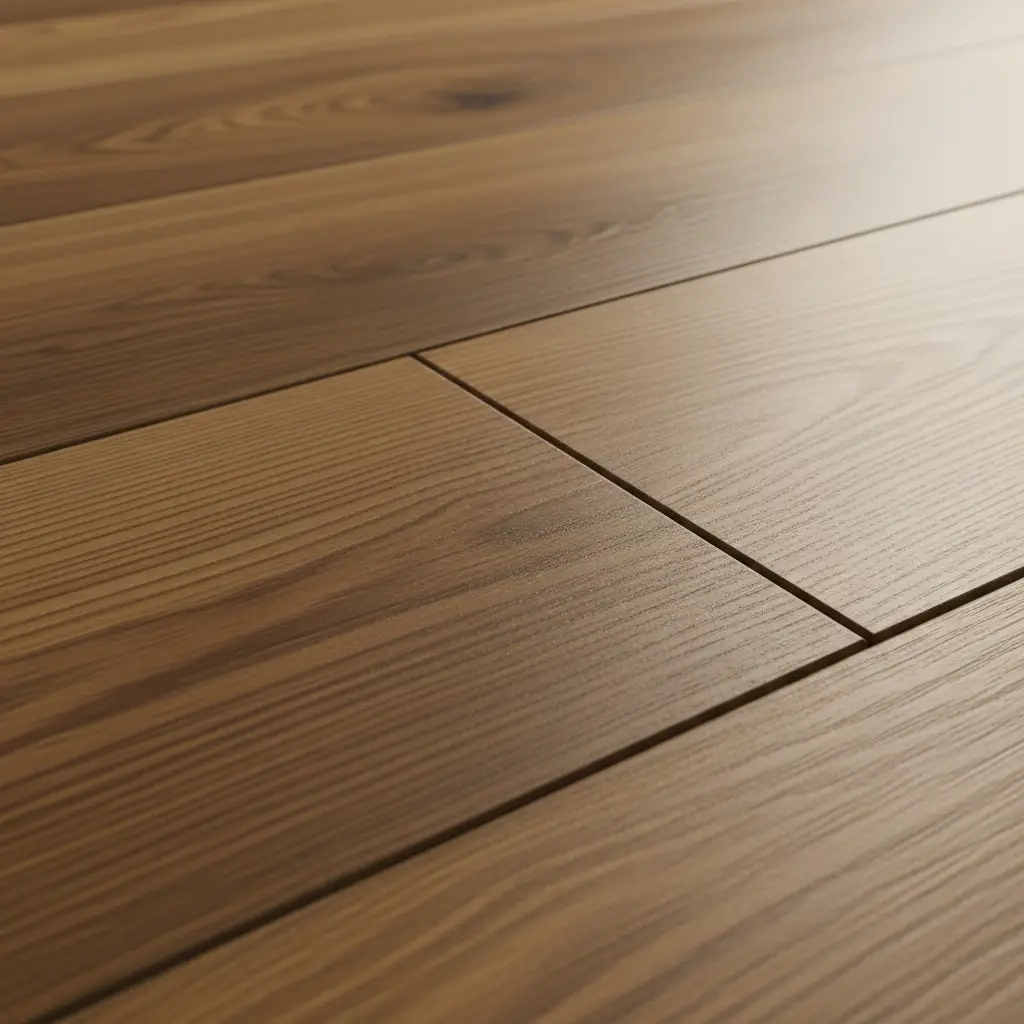 Travertine natural stone tile in a hallway