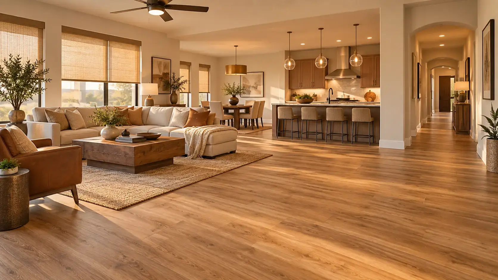 Finished whole-home flooring transformation in a Phoenix-area residence