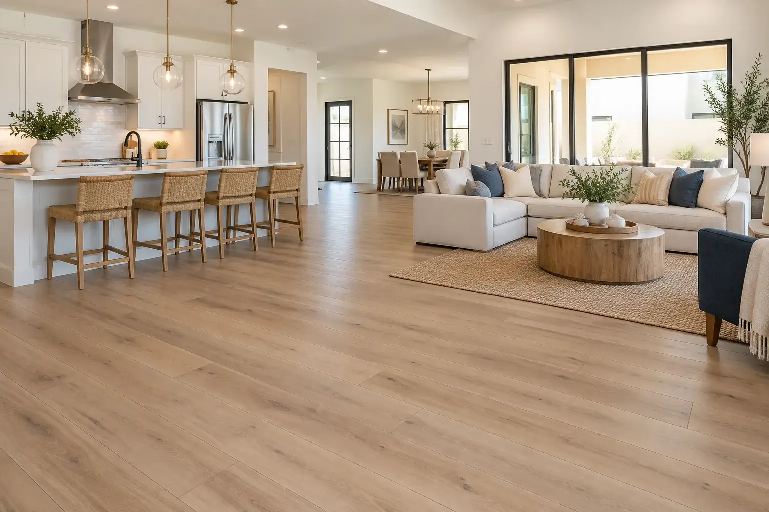 Open-concept Phoenix metro home with wide-plank vinyl flooring